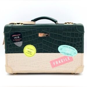 On SALE!💥💥Rare&FUN! Kate Spade Embossed Leather Corbin”Smoke & Mirrors”Trunk Bag